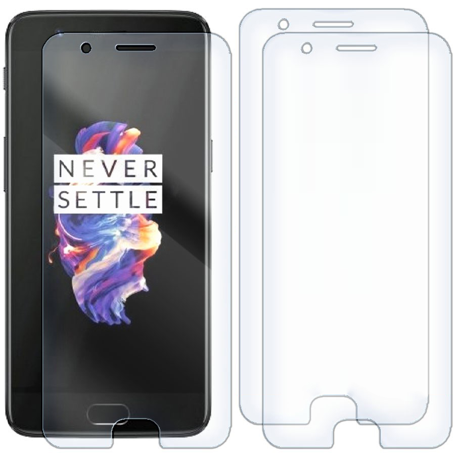 Комплект из 3-x защитных гибридных стекол для OnePlus 5