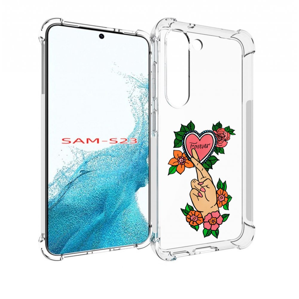 

Чехол MyPads ручки-навсегда женский для Samsung Galaxy S23, Прозрачный, Tocco