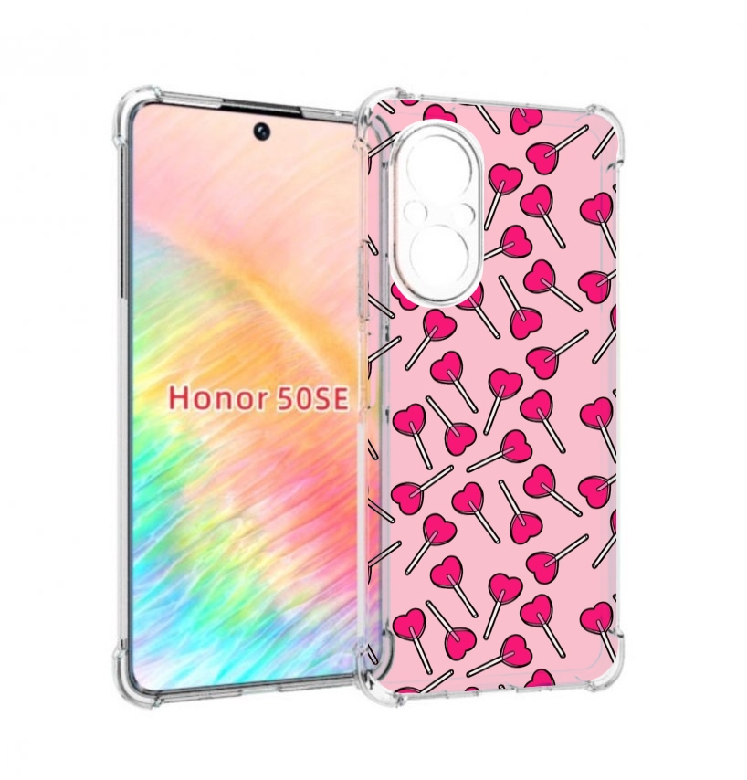 

Чехол бампер MyPads много лединцов для Honor 50 SE противоударный, Прозрачный, Tocco