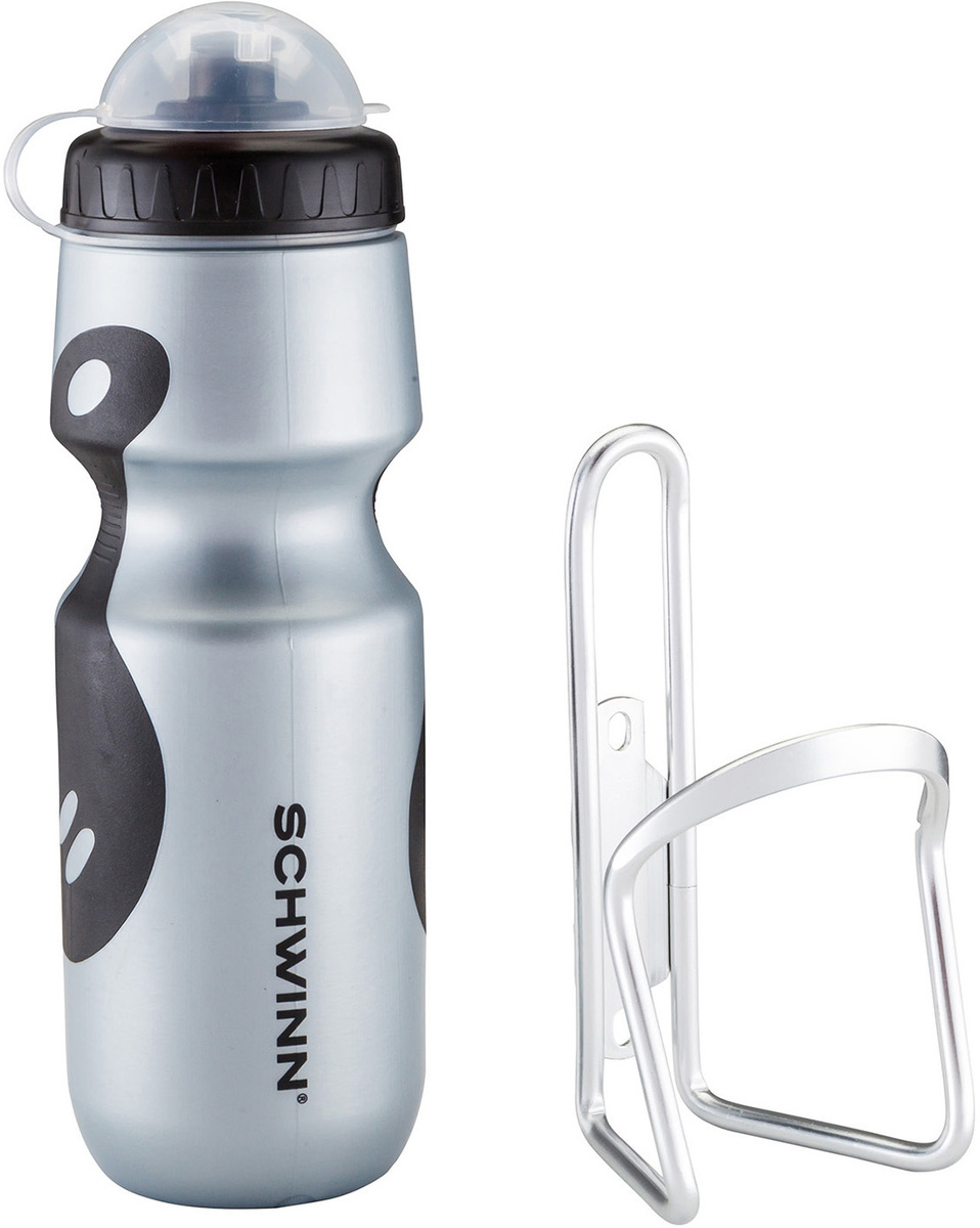 фото Фляга schwinn waterbottle & cage 750мл серебристый