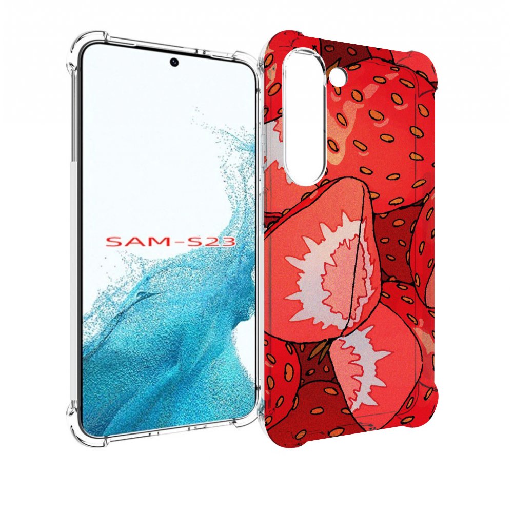 

Чехол MyPads рисованная-клубника для Samsung Galaxy S23, Прозрачный, Tocco