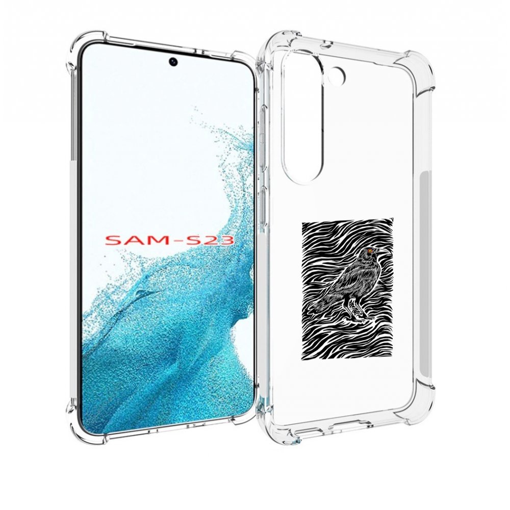 

Чехол MyPads ворон в абстракции для Samsung Galaxy S23, Прозрачный, Tocco