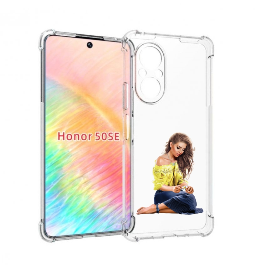 

Чехол бампер MyPads миленькая-девочка женский для Honor 50 SE пр, Прозрачный, Tocco