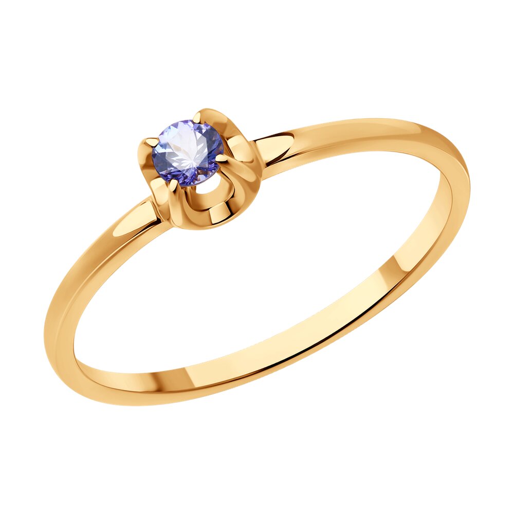 

Кольцо из красного золота с танзанитом р. 16 SOKOLOV Diamonds 6014308, 6014308