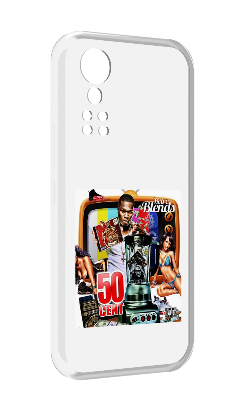 

Чехол MyPads 50 Cent - Retro 50 Cent Blends для ZTE Axon 30 5G / Axon 30S, Прозрачный, Tocco