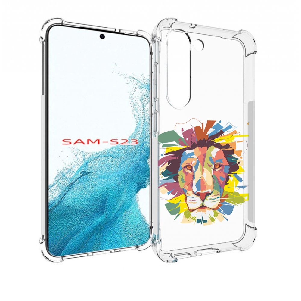 

Чехол MyPads разноцветный-лев детский для Samsung Galaxy S23, Прозрачный, Tocco
