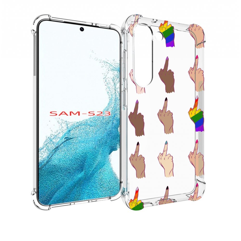 

Чехол MyPads разноцветные-руки для Samsung Galaxy S23, Прозрачный, Tocco