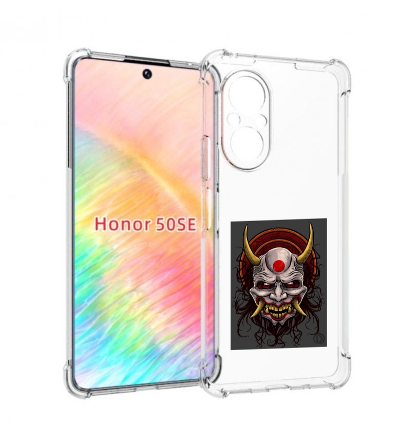 

Чехол бампер MyPads маска с клыками и рогами для Honor 50 SE про, Прозрачный, Tocco