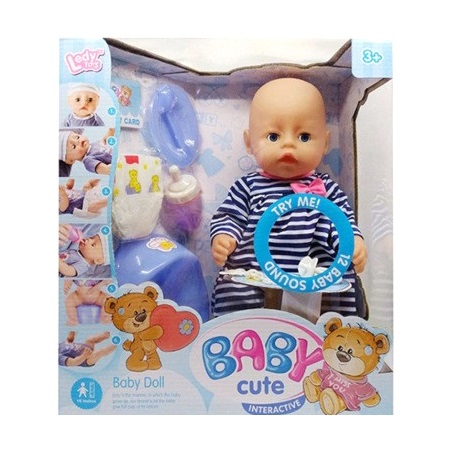 

Пупс Наша Игрушка Мой малыш, 30 см, пьет, писает, звук, 6 предметов, 200269463, Мой малыш, 30 см, пьет, писает, звук, 6 предметов, коробка