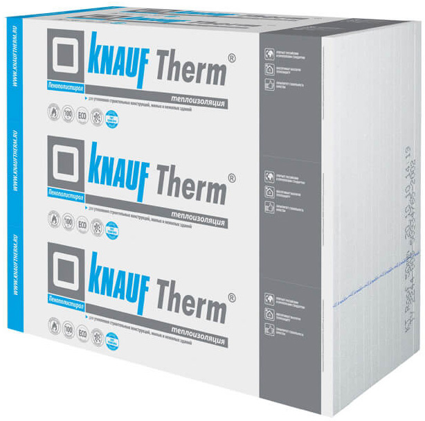 

KNAUF Therm Дача пенополистирол 1000х1000х40мм (упак. 30шт=30м2=1,2м3)