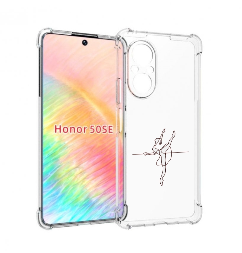 

Чехол бампер MyPads маленькая-баллерина для Honor 50 SE противоу, Прозрачный, Tocco