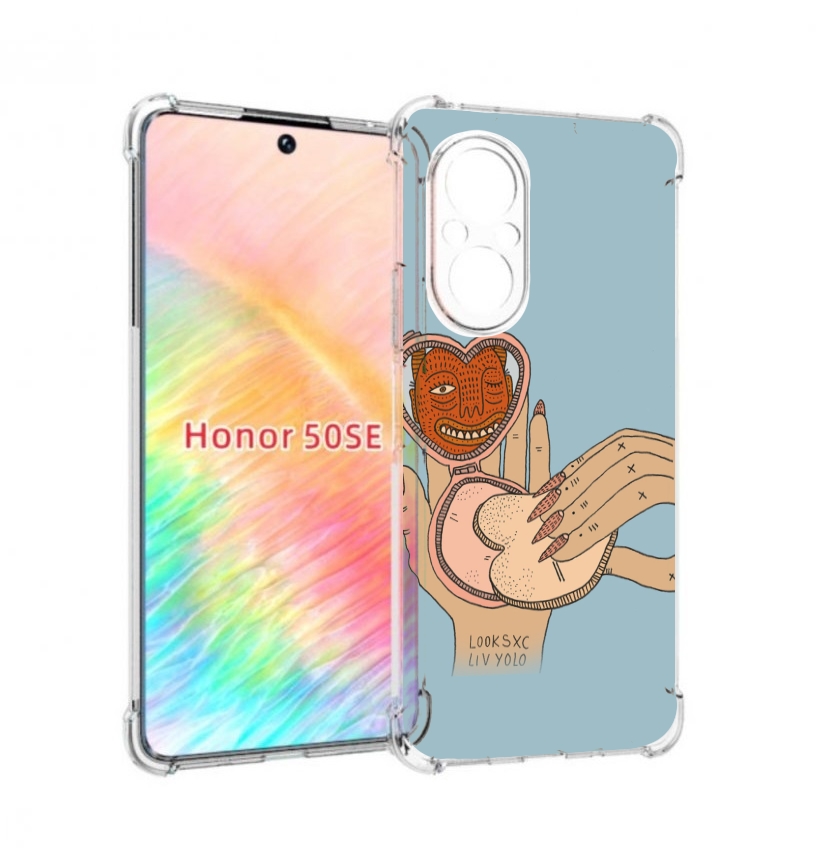 

Чехол бампер MyPads макияж картинка женский для Honor 50 SE прот, Прозрачный, Tocco