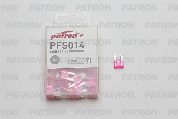 

Предохранитель пласт.коробка 25шт MINI Fuse 4A розовый PATRON PFS014