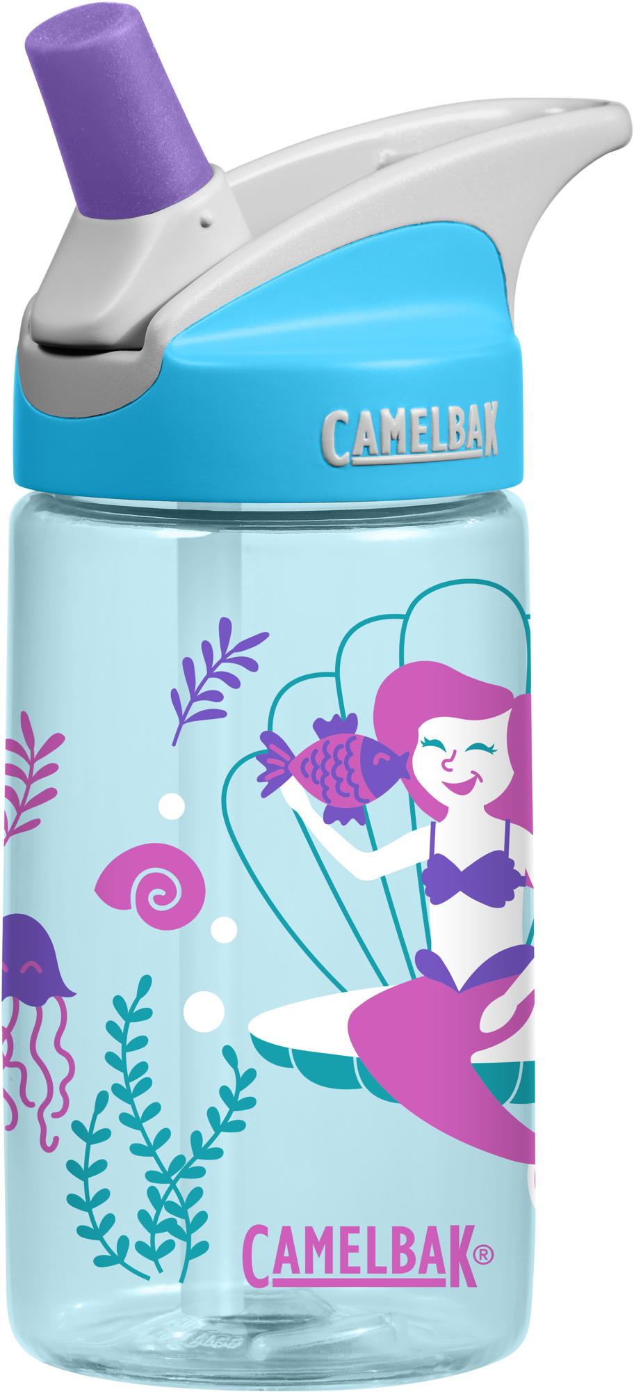 фото Фляга 400 мл camelbak kids прозрачная с рисунком (голубой) magical mermaids