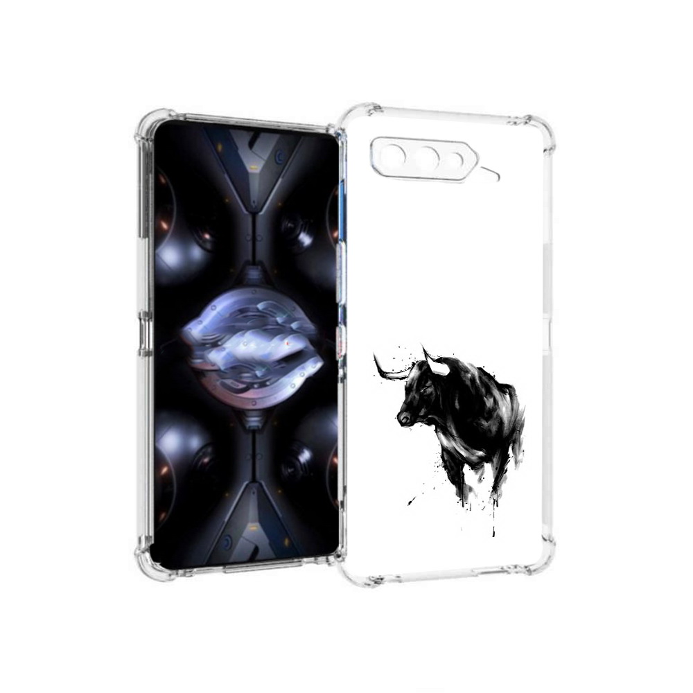 

Чехол MyPads Tocco для Asus ROG Phone 5 Pro бык, Прозрачный, Tocco