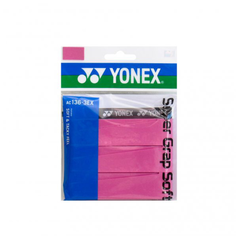 Обмотка для ручки ракетки Yonex Overgrip Super Grap Soft x3, Pink