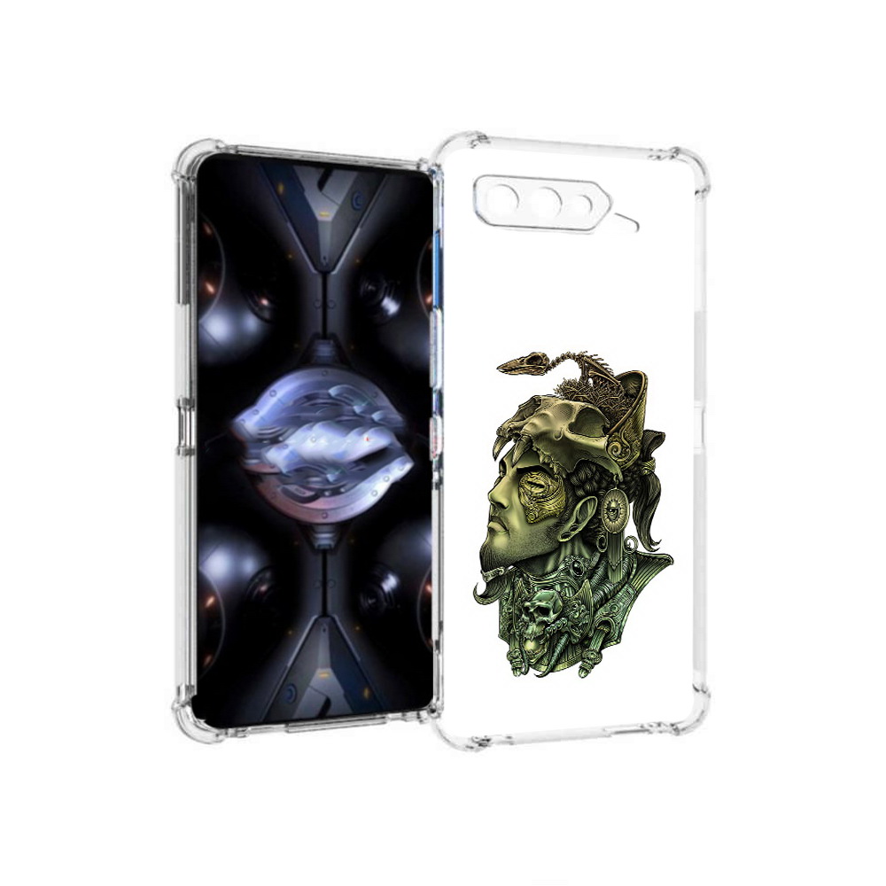 

Чехол MyPads Tocco для Asus ROG Phone 5 Pro бронзовый воин, Прозрачный, Tocco