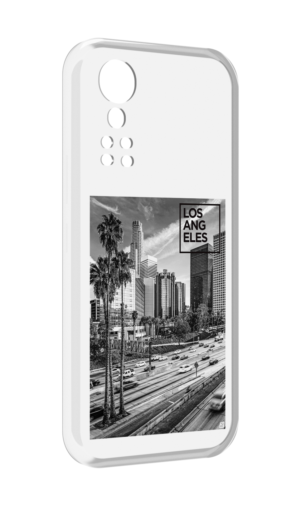 

Чехол MyPads черно белый лос анджелес для ZTE Axon 30 5G / Axon 30S, Прозрачный, Tocco