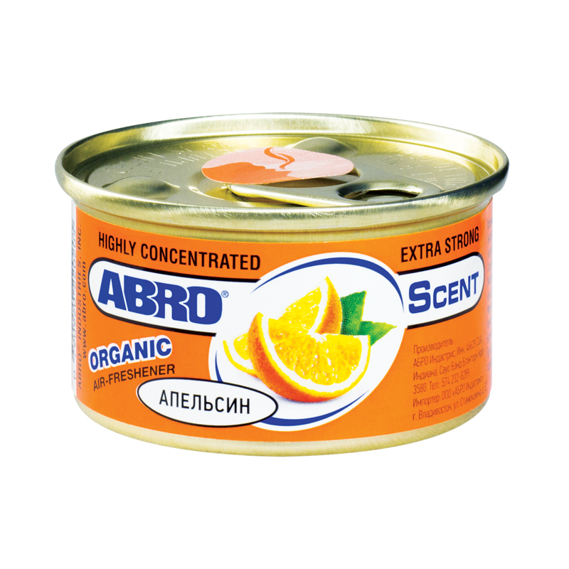Освежитель воздуха Abro Органик Апельсин  3 штуки