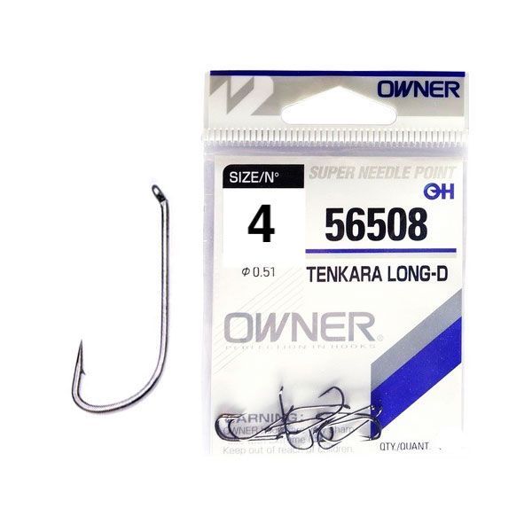 

Крючки Owner Tenkara Long-D 56508 №04, Серебристый, Tenkara Long-D 56508