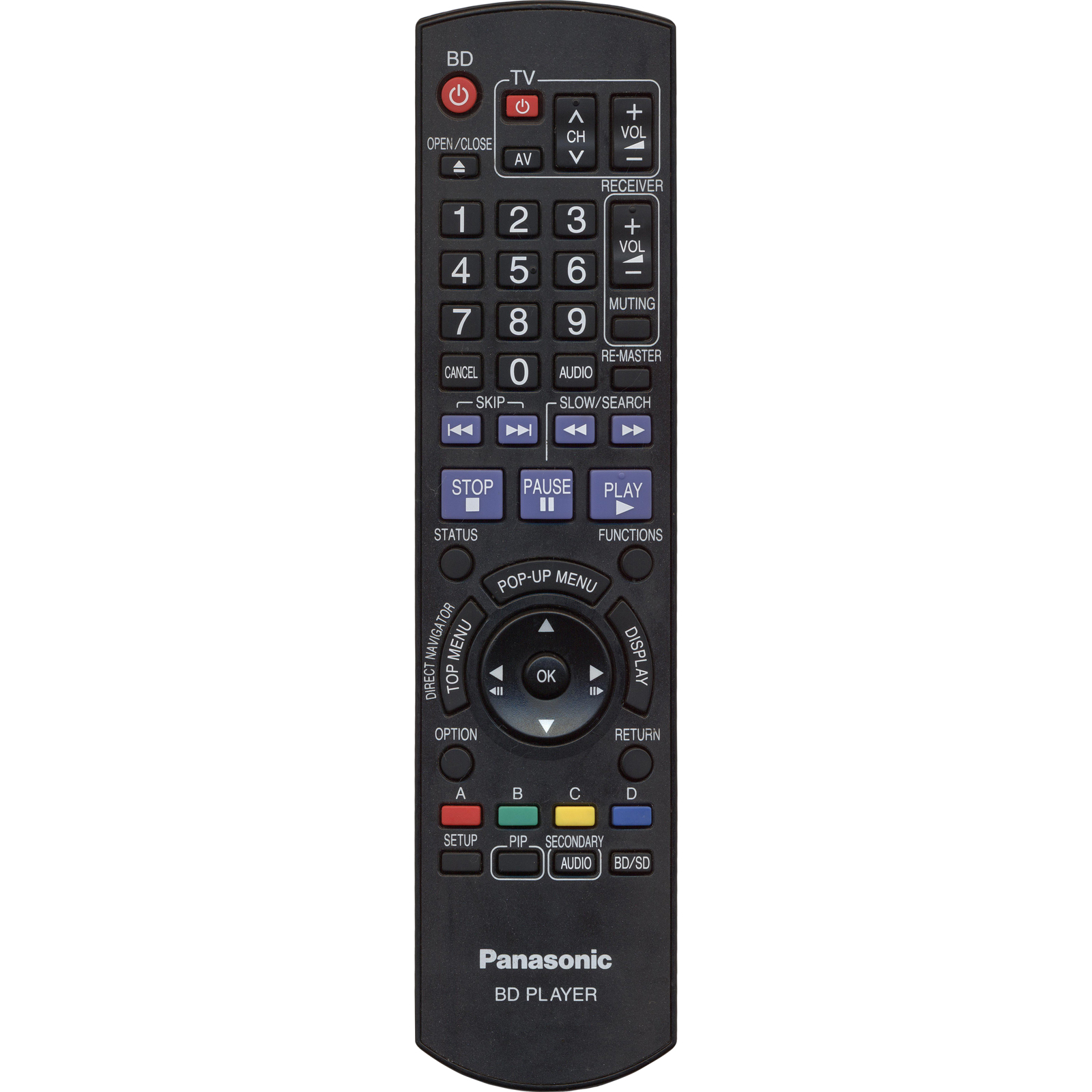 

Пульт ДУ Panasonic N2QAYB000185 Black, N2QAYB000185