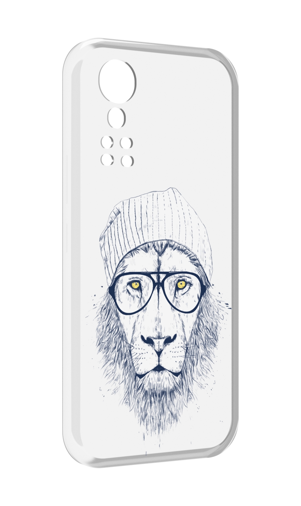 

Чехол MyPads хиппи лев для ZTE Axon 30 5G / Axon 30S, Прозрачный, Tocco