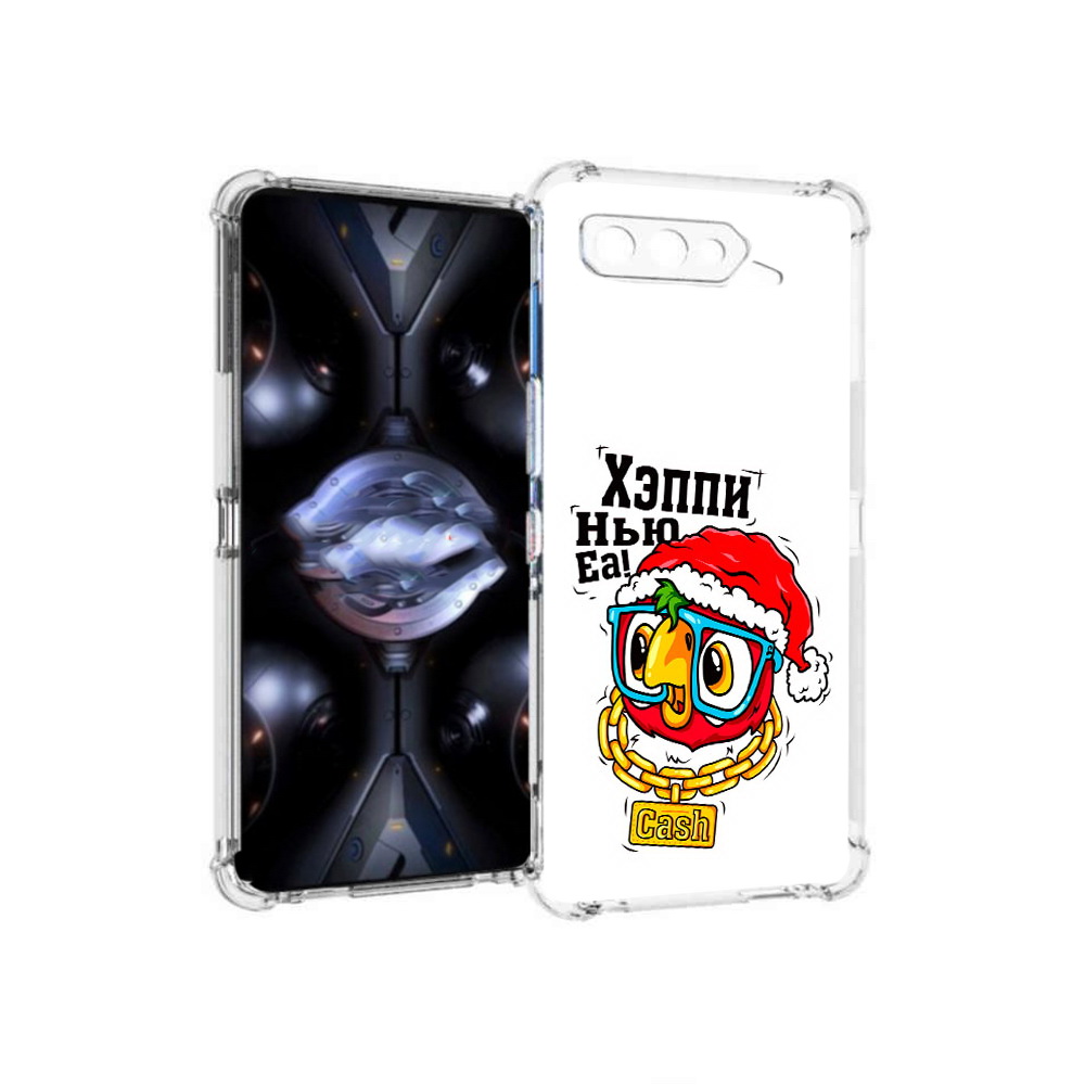 

Чехол MyPads Tocco для Asus ROG Phone 5 Pro Хэппи нью еа, Прозрачный, Tocco