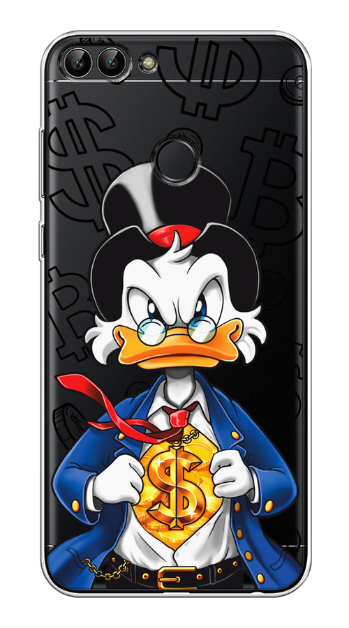 

Чехол на Huawei P Smart "Scrooge Goldman", Черный;белый;синий, 64050-1