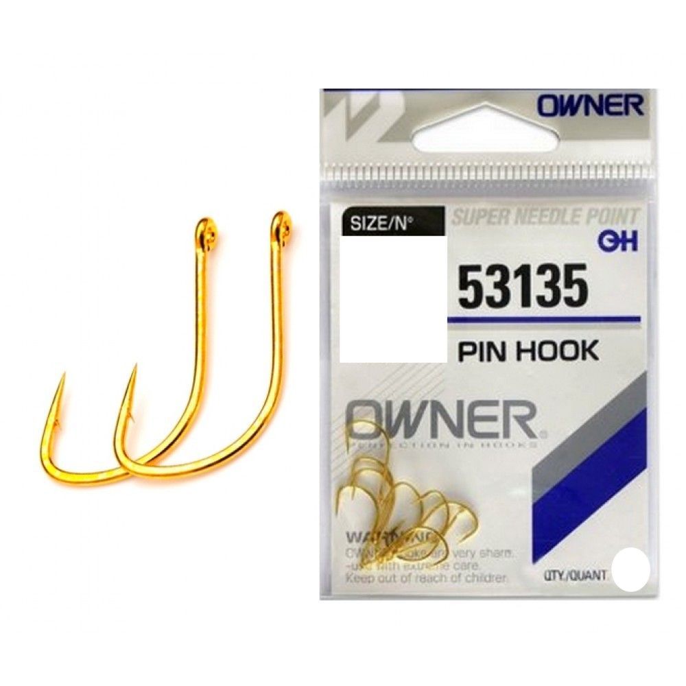 

Крючки Owner Pin Hook 53135 №8, Золотистый, Pin Hook 53135