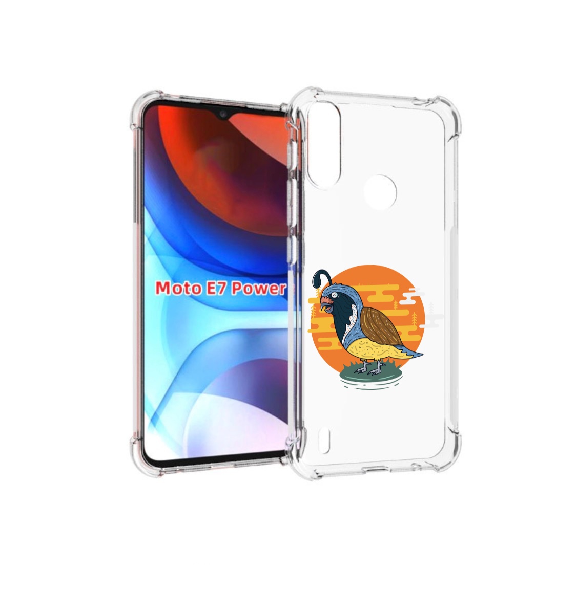 

Чехол MyPads попугай-на-острове для Motorola Moto E7 Power, Прозрачный, Tocco