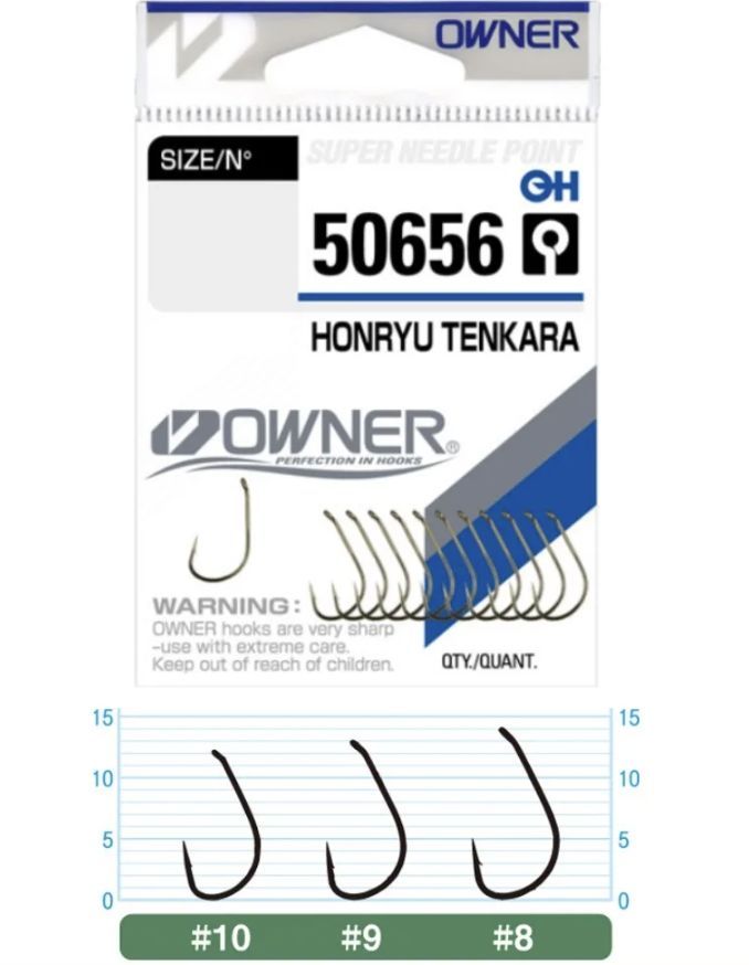 

Крючки Owner Honryu Tenkara 50656 №08, Золотистый, Honryu Tenkara 50656
