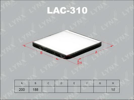 

Фильтр салона LAC310