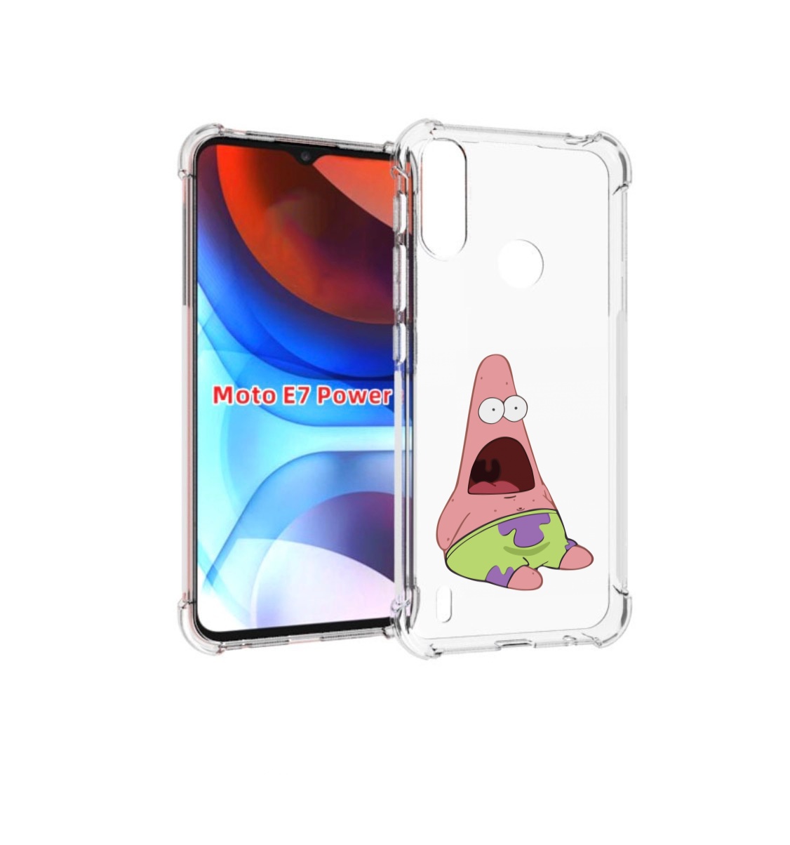 

Чехол MyPads патрик-в-шоке детский для Motorola Moto E7 Power, Прозрачный, Tocco