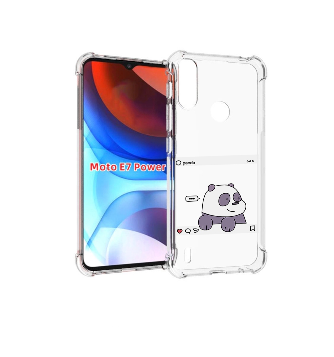 

Чехол MyPads пандочка-фотка для Motorola Moto E7 Power, Прозрачный, Tocco