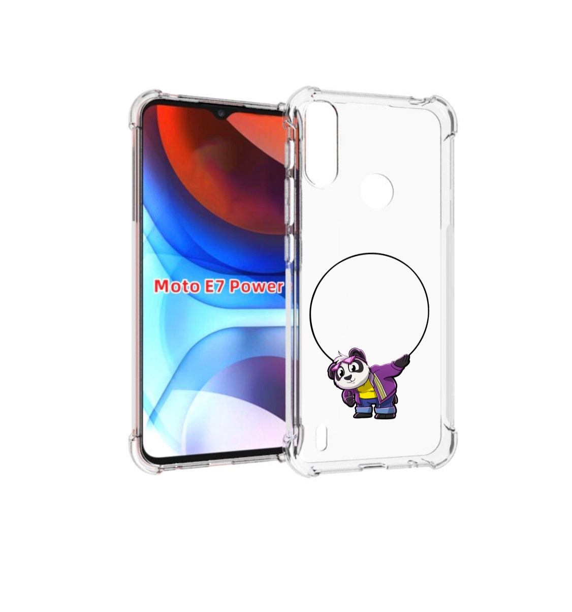 

Чехол MyPads панда-с-обручем для Motorola Moto E7 Power, Прозрачный, Tocco