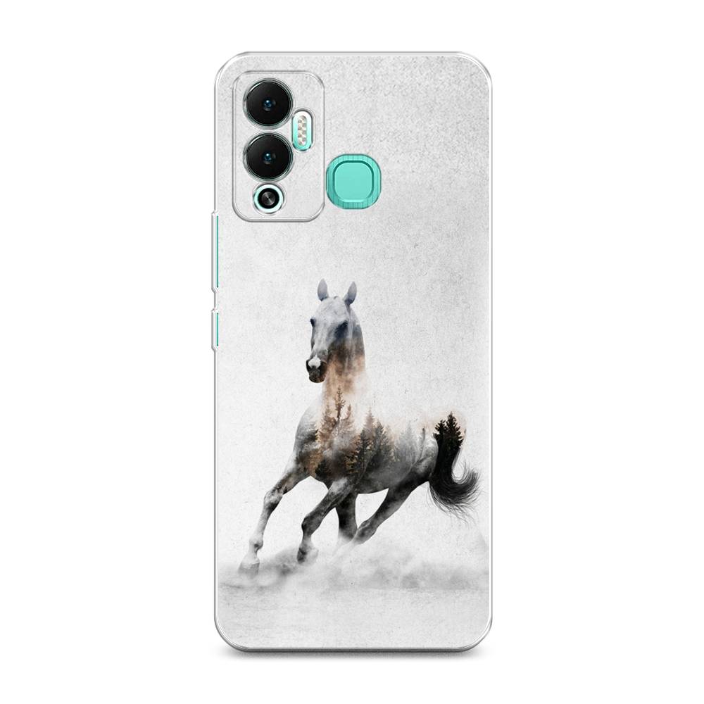 

Чехол Awog на Infinix Hot 12 Play "Лошадь лес", Разноцветный, 3101750-2