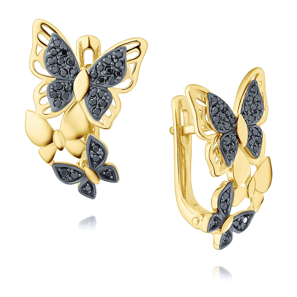 

Серьги из желтого золота ADAMAS 24041438/01-А55Ч-421, бриллиант, 24041438/01-А55Ч-421