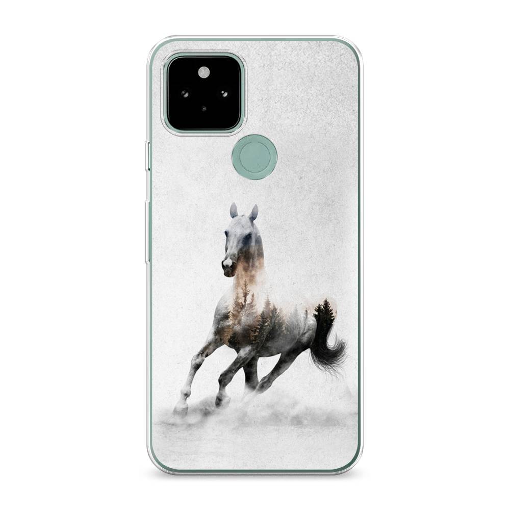

Чехол Awog на Google Pixel 5A "Лошадь лес", Разноцветный, 271050-2