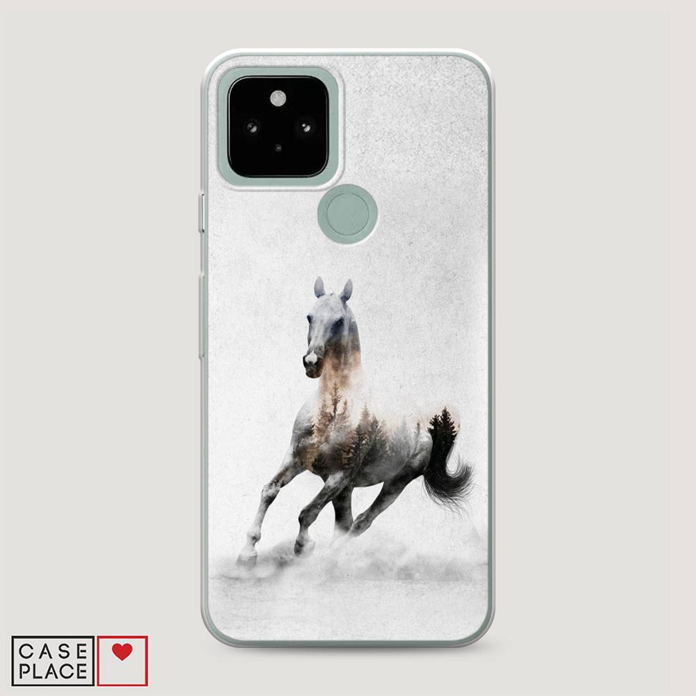 

Чехол Awog на Google Pixel 5 "Лошадь лес", Разноцветный, 270750-2