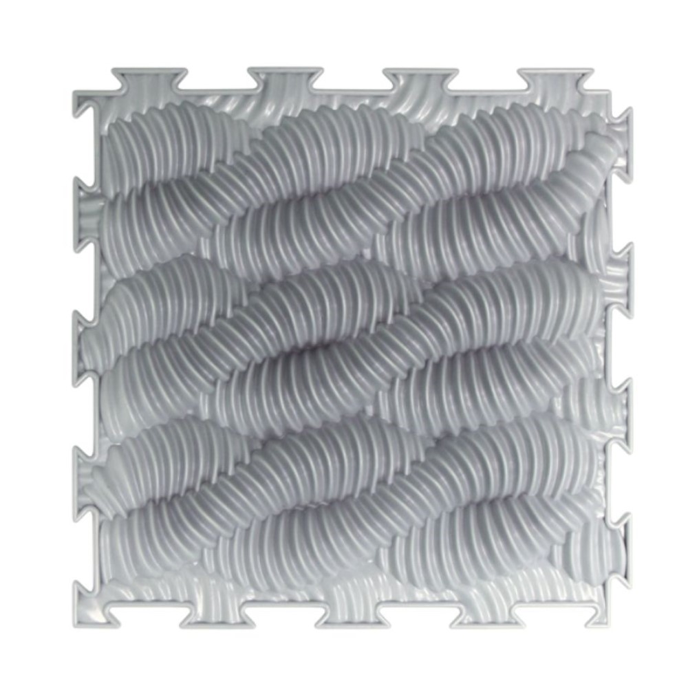 Массажный  развивающий коврик пазл ОРТОДОН Пружинки серый мягкий 1 модуль