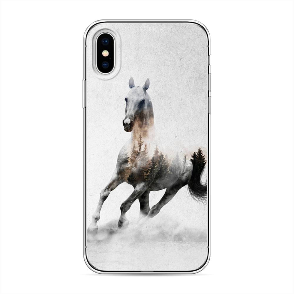 

Чехол Awog на Apple iPhone XS (10S) / Айфон XS (10S) "Лошадь лес", Разноцветный, 11850-2