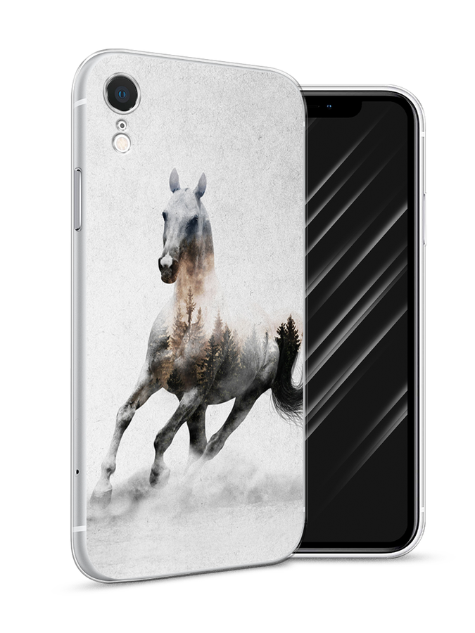 

Чехол Awog на Apple iPhone XR (10R) / Айфон XR (10R) "Лошадь лес", Разноцветный, 12050-2