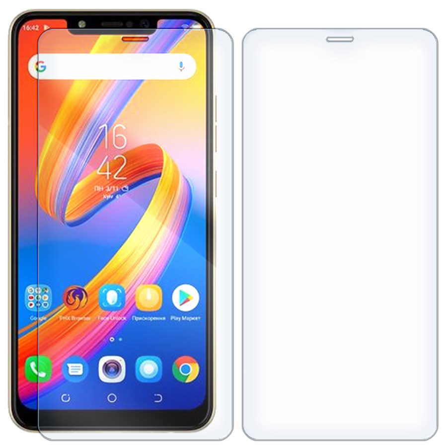 

Комплект из 2-x защитных гибридных стекол для Tecno Spark 3 Pro