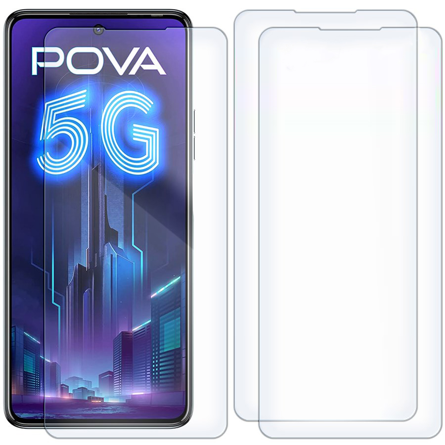 

Комплект из 3-x защитных гибридных стекол для Tecno Pova 5G