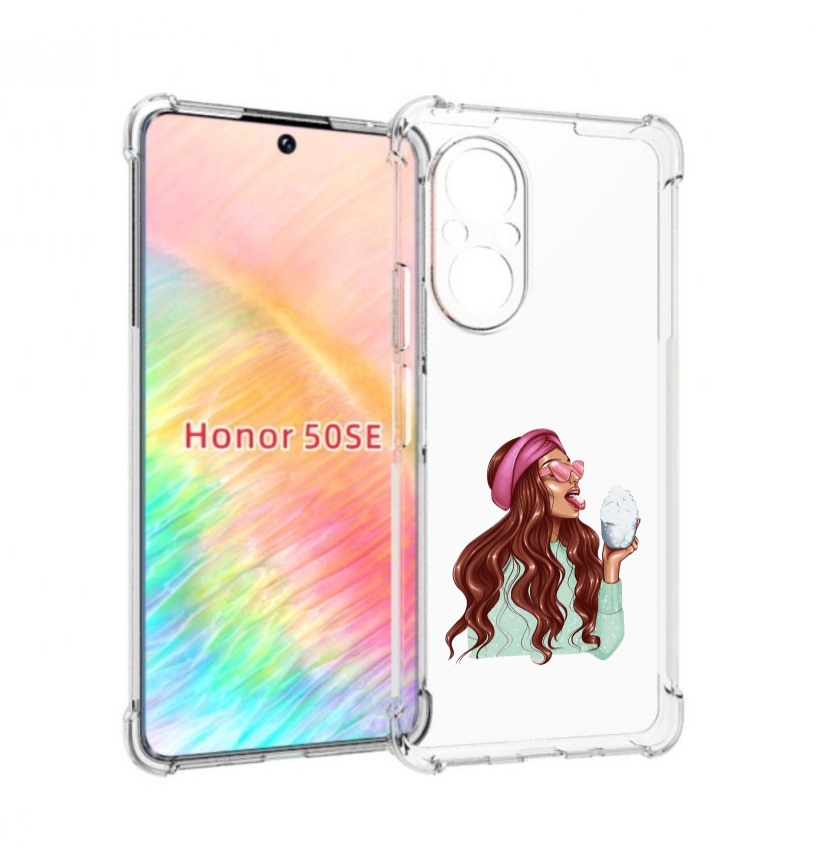 

Чехол бампер MyPads любительница-снега женский для Honor 50 SE п, Прозрачный, Tocco