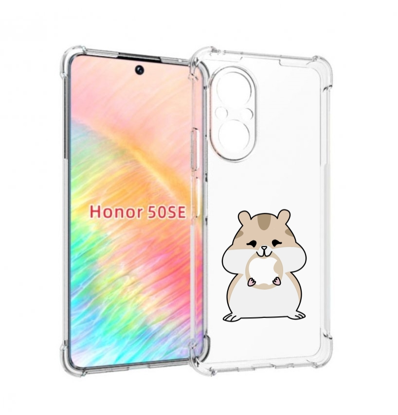 

Чехол бампер MyPads любитель-яблок детский для Honor 50 SE проти, Прозрачный, Tocco