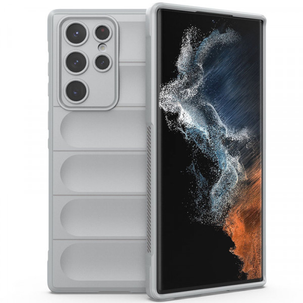 

Чехол Melkco Flex Silicone для Samsung Galaxy S22 Ultra с защитой камеры и микрофиброй, Серый