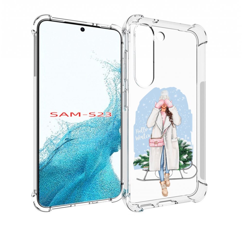 

Чехол MyPads привет-зима женский для Samsung Galaxy S23, Прозрачный, Tocco