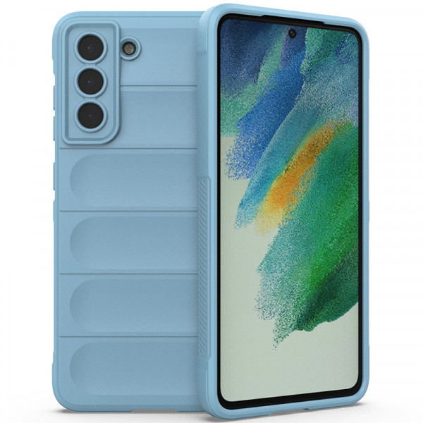 

Чехол Epik Flex Silicone для Samsung Galaxy S21 FE с защитой камеры и микрофиброй, Голубой