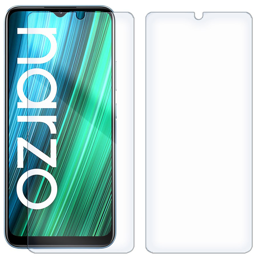 

Комплект из 2-x защитных гибридных стекол для Realme Narzo 50A
